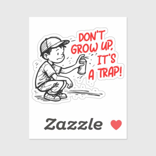 Het is een val sticker (Vel)