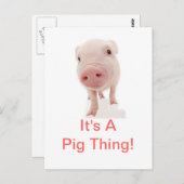 Het is een varken ding briefkaart (Voorkant / Achterkant)