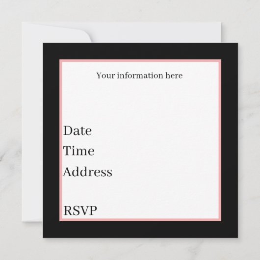 Het is een varkensrostparty kaart (Achterkant)