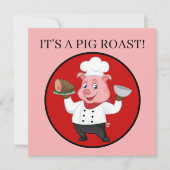 Het is een varkensrostparty kaart (Voorkant)