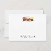 Het is een verjaardagsfeest met Cupcakes Kaart (Achterkant)