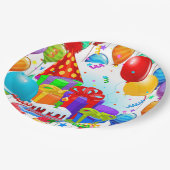 Het is een verjaardagsfeest papieren bordje (Gekanteld)