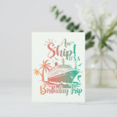 Het is een verjaardagsreis! Cruise Briefkaart (Staand voorkant)