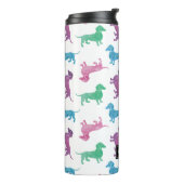 Het is een verkleurd pastel met regendruppels thermosbeker (Gedraaid links)