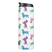 Het is een verkleurd pastel met regendruppels thermosbeker (Geroteerd rechts)