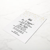 Het is een verraderlijk Confetti Pensioengoud Folie Uitnodiging (Gedraaid)