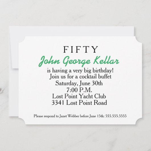 Het is een verrassend feest over de heuvel kaart (Achterkant)