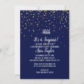 Het is een verrassend goudConfetti op Navy Blue Kaart (Voorkant)