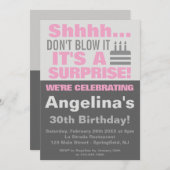 Het is een verrassend verjaardagsfeestje.  kaart (Voorkant / Achterkant)