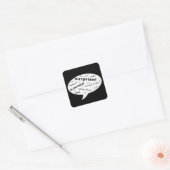 Het is een verrassende komische zeepbel. vierkante sticker (Envelop)
