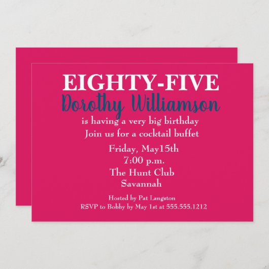 Het is een verrassende uitnodiging op de feestdag (Voorkant / Achterkant)