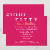 Het is een verrassende uitnodiging van 50ste verja (Voorkant / Achterkant)