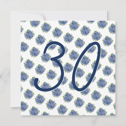 Het is een verrassing 30ste verjaardagsfeestje Blu Kaart (Achterkant)