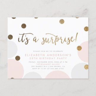 Het is een verrassing! | Bubble Surprise verjaarda Uitnodiging Briefkaart