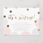 Het is een verrassing! | Bubble Surprise verjaarda Uitnodiging Briefkaart (Voorkant)