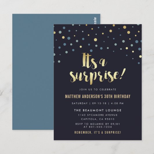 Het is een Verrassing! De gouden Verjaardag van de Briefkaart (Voorkant / Achterkant)