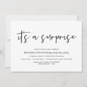 Het is een verrassing, Surprise Birthday Party Kaart (Voorkant)