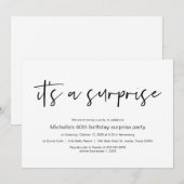 Het is een verrassing, Surprise Birthday Party Kaart (Voorkant / Achterkant)