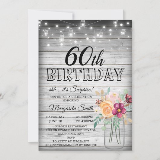 Het is een verrassing voor een 60e verjaardag uitn kaart (Voorkant)