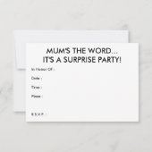 Het is een verrassingsfeest. kaart (Achterkant)