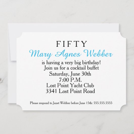 Het is een verrassingsfeest. kaart (Achterkant)