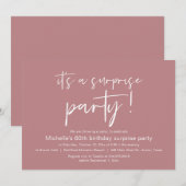 Het is een verrassingsfeestje kaart (Voorkant / Achterkant)