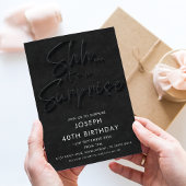 Het is een verrassingsfeestje kaart