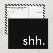 Het is een verrassingsfeestje! uitnodiging briefkaart (Voorkant / Achterkant)