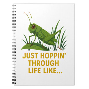 Het is een vervolg op 'Just Hoppin' Funny Grasshop Notitieboek
