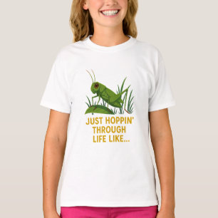 Het is een vervolg op 'Just Hoppin' Funny Grasshop T-shirt