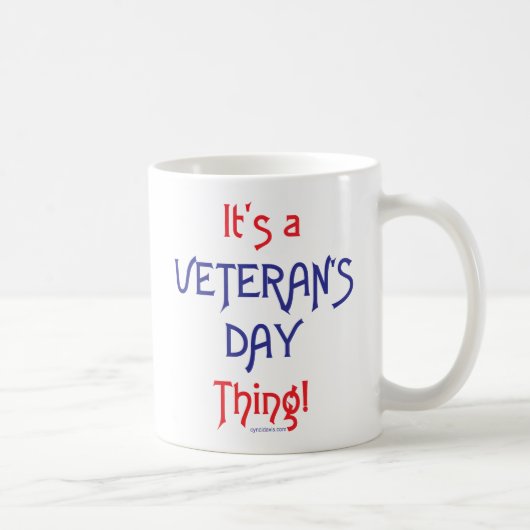 Het is een Veteranendag ding. Koffiemok (Rechts)