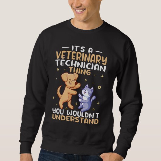 Het is een veterinaire technicus ding vrouwen scha trui (Voorkant)