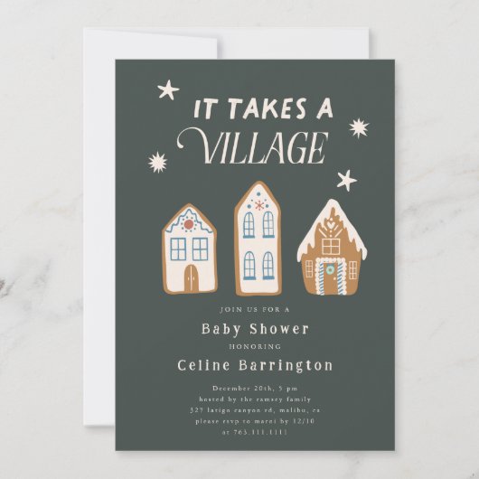 Het is een Village Boy Baby shower Kaart (Voorkant)