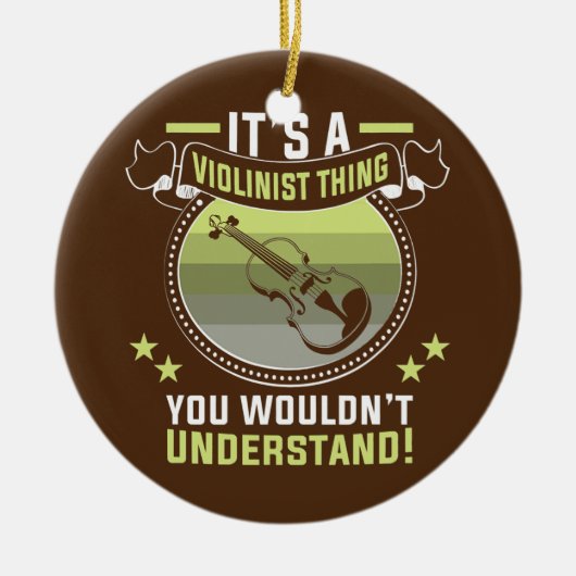 Het is een Violinist ding Violin Player Violinist Keramisch Ornament (Voorkant)