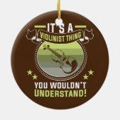 Het is een Violinist ding Violin Player Violinist Keramisch Ornament (Achterkant)