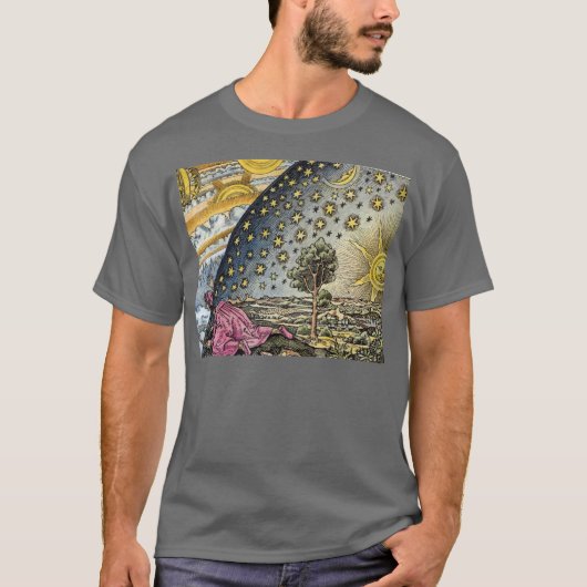 Het is een vlakke Aarde na al Flammarion Woodcut T T-shirt (Voorkant)