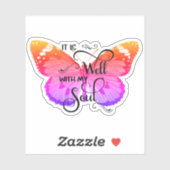 Het is een vlinder sticker (Vel)