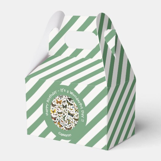 Het is een vlinder verjaardag, collage items voor bedankdoosjes (Achterkant)