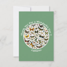 Het is een vlinder verjaardag, collage items voor  bedankkaart