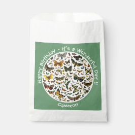 Het is een vlinder verjaardag, collage items voor  bedankzakje