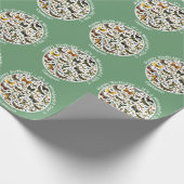 Het is een vlinder verjaardag, collage items voor cadeaupapier (Hoek)