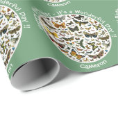 Het is een vlinder verjaardag, collage items voor  cadeaupapier (Rol Hoek)