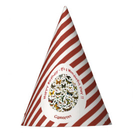 Het is een vlinder verjaardag, collage items voor  feesthoedjes