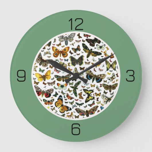 Het is een vlinder verjaardag, collage items voor  grote klok (Voorkant)