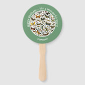 Het is een vlinder verjaardag, collage items voor  handwaaier (Achterkant)