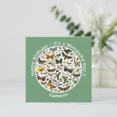 Het is een vlinder verjaardag, collage items voor  kaart (Staand voorkant)