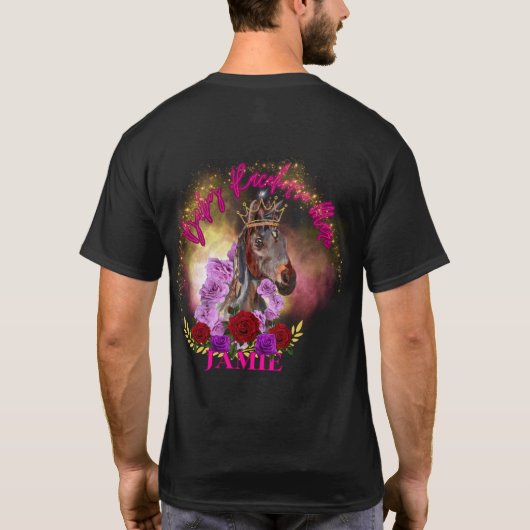 Het is een volbloed ding! t-shirt (Achterkant)