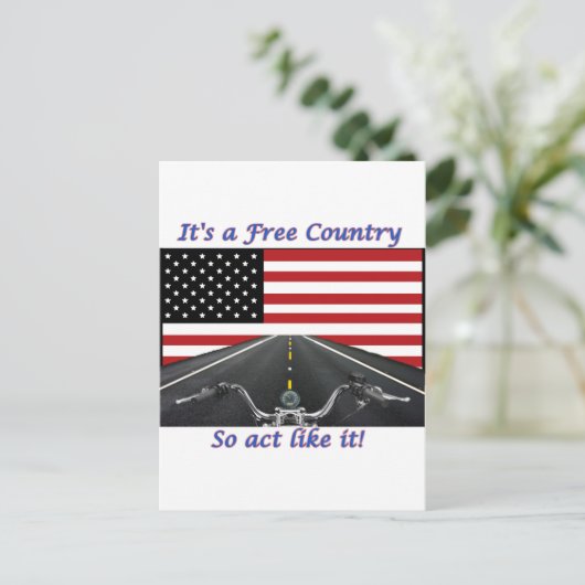 Het is een vrij land dat zo gedraagt als het. briefkaart (Staand voorkant)