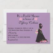 Het is een Vrijgezellenfeest bruid silhouet Paarse Kaart (Voorkant)