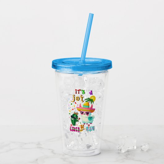 Het Is Een Vrolijk Cinco De Mayo Acryl Drinkbeker (Achterkant ijs)